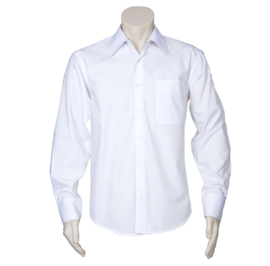 Mens White Long Sleeve Shirt